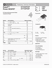 DataSheet IXTH20P50P pdf